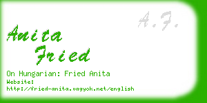 anita fried business card